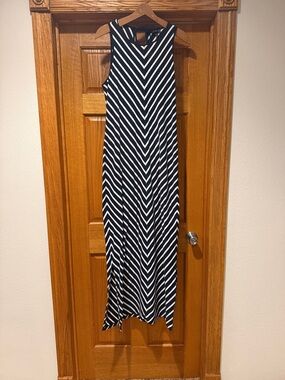 The Limited Navy & White Striped Maxi Dress
